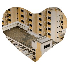 Apartments Architecture Building Large 19  Premium Heart Shape Cushions by Amaryn4rt