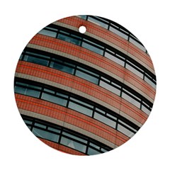 Architecture Building Glass Pattern Ornament (round) by Amaryn4rt