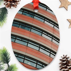 Architecture Building Glass Pattern Ornament (oval) by Amaryn4rt