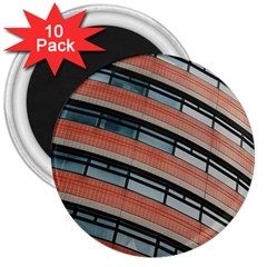 Architecture Building Glass Pattern 3  Magnets (10 pack) 