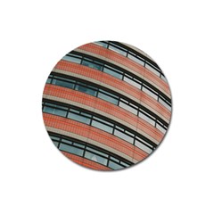 Architecture Building Glass Pattern Magnet 3  (Round)