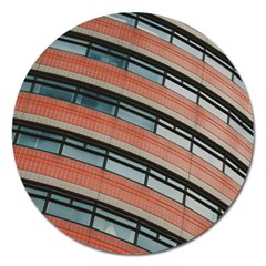 Architecture Building Glass Pattern Magnet 5  (Round)