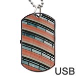 Architecture Building Glass Pattern Dog Tag USB Flash (One Side) Front