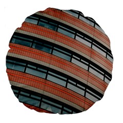 Architecture Building Glass Pattern Large 18  Premium Round Cushions by Amaryn4rt