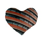 Architecture Building Glass Pattern Standard 16  Premium Heart Shape Cushions Front