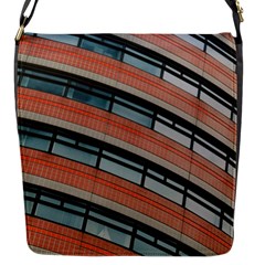 Architecture Building Glass Pattern Flap Messenger Bag (S)