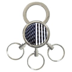 Architecture Building Pattern 3-ring Key Chains