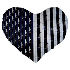 Architecture Building Pattern Large 19  Premium Heart Shape Cushions