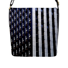 Architecture Building Pattern Flap Messenger Bag (l) 