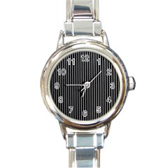 Background Lines Design Texture Round Italian Charm Watch