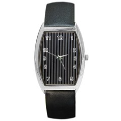 Background Lines Design Texture Barrel Style Metal Watch