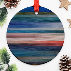 Background Horizontal Lines Ornament (Round)