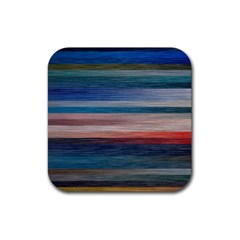 Background Horizontal Lines Rubber Coaster (Square) 