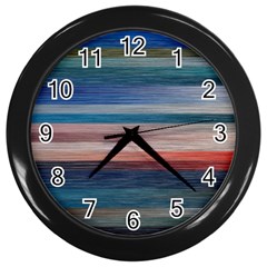 Background Horizontal Lines Wall Clocks (Black)