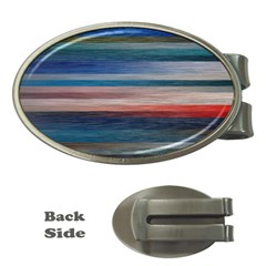 Background Horizontal Lines Money Clips (Oval) 