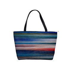 Background Horizontal Lines Shoulder Handbags