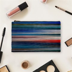 Background Horizontal Lines Cosmetic Bag (Medium) 