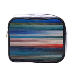 Background Horizontal Lines Mini Toiletries Bags