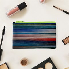 Background Horizontal Lines Cosmetic Bag (XS)