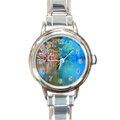 Background Texture Structure Round Italian Charm Watch