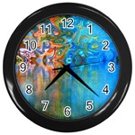 Background Texture Structure Wall Clocks (Black) Front