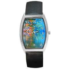 Background Texture Structure Barrel Style Metal Watch by Amaryn4rt