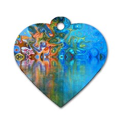 Background Texture Structure Dog Tag Heart (two Sides) by Amaryn4rt