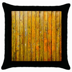 Background Wood Lath Board Fence Throw Pillow Case (black) by Amaryn4rt