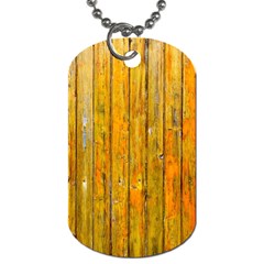 Background Wood Lath Board Fence Dog Tag (one Side)