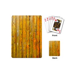 Background Wood Lath Board Fence Playing Cards (mini)  by Amaryn4rt