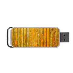 Background Wood Lath Board Fence Portable Usb Flash (two Sides)