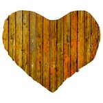 Background Wood Lath Board Fence Large 19  Premium Heart Shape Cushions Front