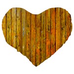 Background Wood Lath Board Fence Large 19  Premium Heart Shape Cushions Back