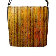 Background Wood Lath Board Fence Flap Messenger Bag (l) 