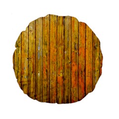 Background Wood Lath Board Fence Standard 15  Premium Flano Round Cushions