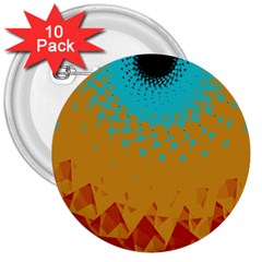 Bluesunfractal 3  Buttons (10 Pack) 