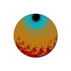 Bluesunfractal Rubber Round Coaster (4 Pack) 