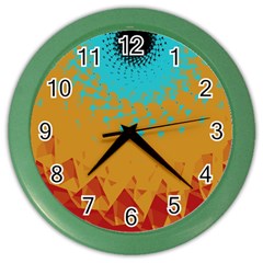 Bluesunfractal Color Wall Clocks by digitaldivadesigns