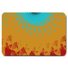 Bluesunfractal Large Doormat  by digitaldivadesigns