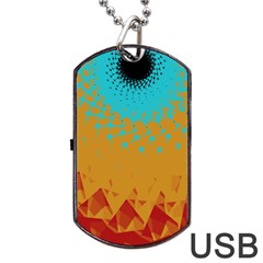 Bluesunfractal Dog Tag Usb Flash (one Side)