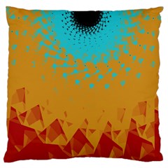 Bluesunfractal Large Cushion Case (one Side) by digitaldivadesigns