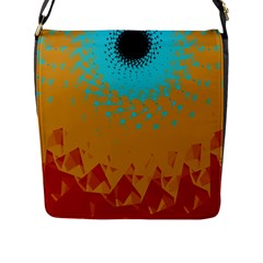 Bluesunfractal Flap Messenger Bag (l)  by digitaldivadesigns