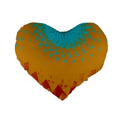 Bluesunfractal Standard 16  Premium Flano Heart Shape Cushions by digitaldivadesigns