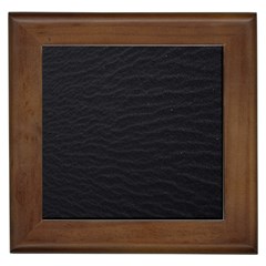 Black Pattern Sand Surface Texture Framed Tiles by Amaryn4rt