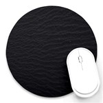 Black Pattern Sand Surface Texture Round Mousepads Front