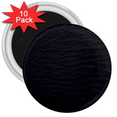 Black Pattern Sand Surface Texture 3  Magnets (10 Pack) 