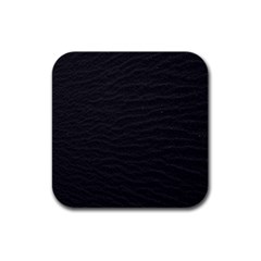 Black Pattern Sand Surface Texture Rubber Square Coaster (4 Pack) 