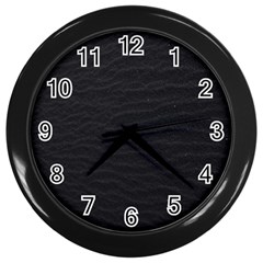 Black Pattern Sand Surface Texture Wall Clocks (black)