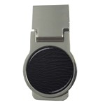 Black Pattern Sand Surface Texture Money Clips (Round)  Front