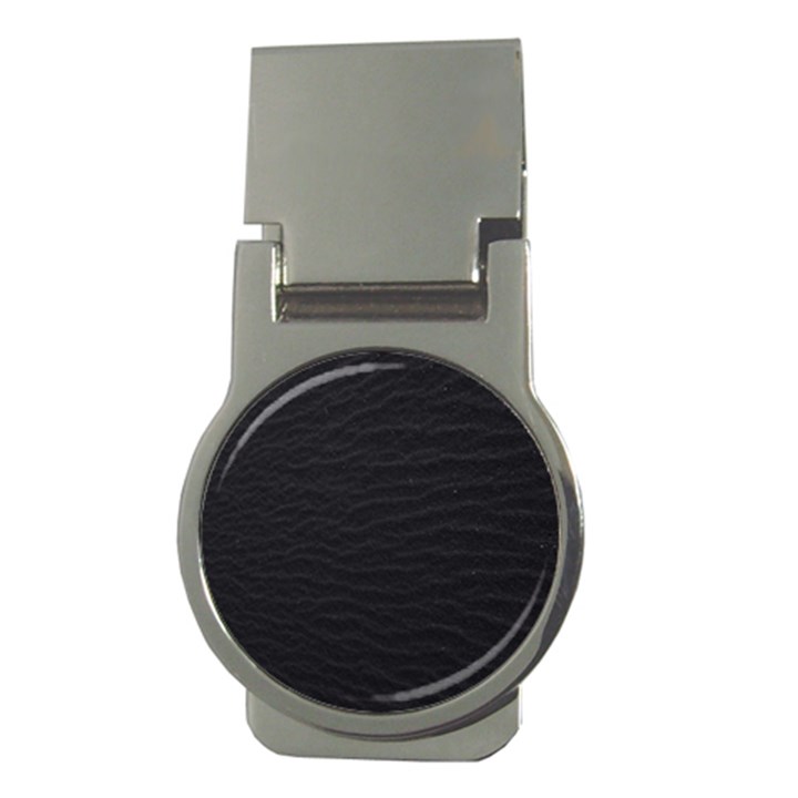 Black Pattern Sand Surface Texture Money Clips (Round) 